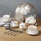 thumbnail image 3 of Juego de té CHENP.HMC de 22 piezas de porcelana cerámica blanca, 3 of 7