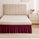 thumbnail image 3 of suxuMhao Falda de Cama Elástica Envolvente con Volantes Tamaño Full, Rojo Oscuro - Colchón de 54x75 Pulgadas Compatible con Caída de 15 Pulgadas, Falda de Ropa de Cama de 1 Pieza para Decoración de, 3 of 3