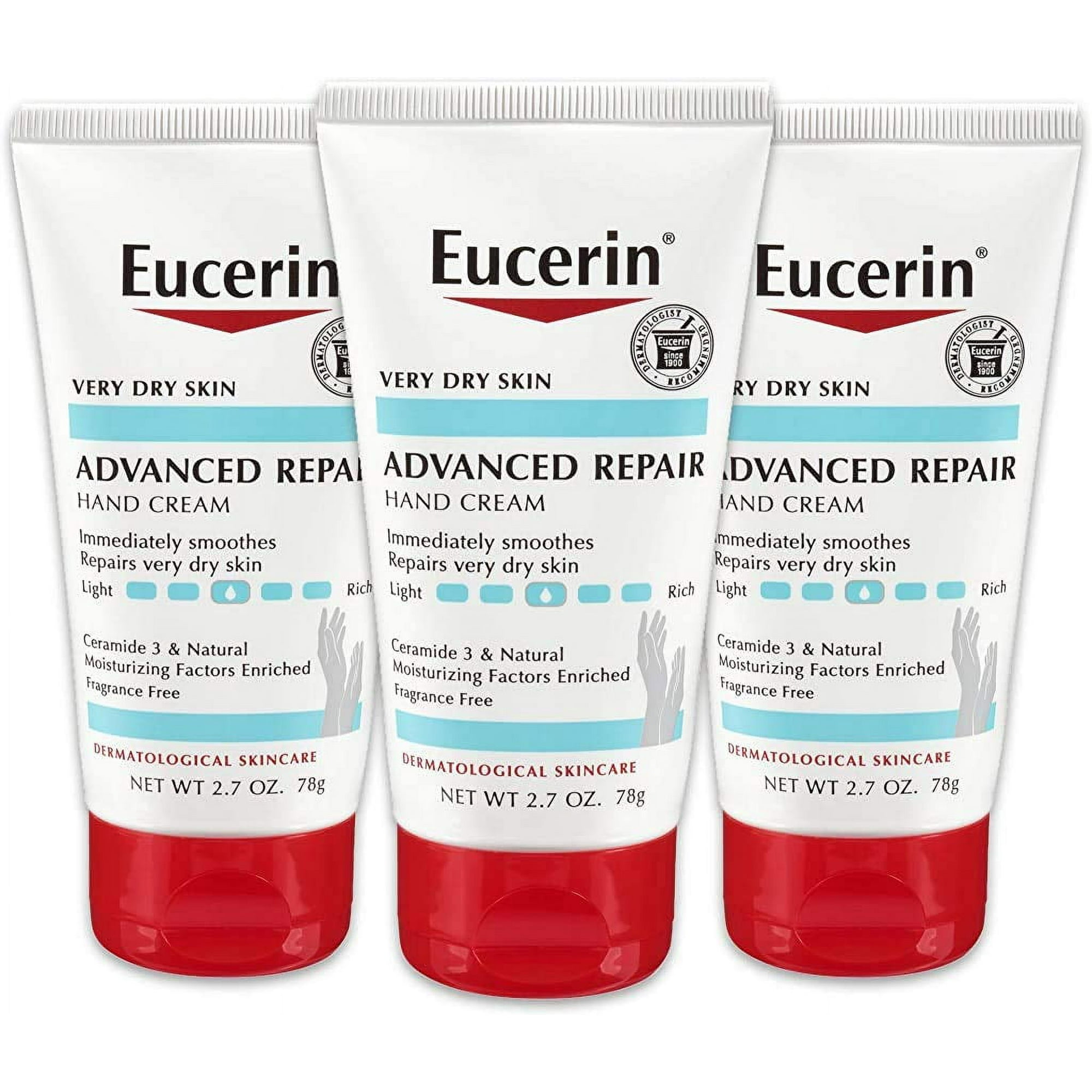 Crema De Manos Eucerin Advanced Repair 80 Ml Paquete De 3