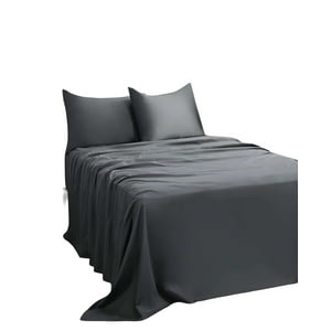 Genérico - Juego De Sabana Plaza Y Media 200 Hilos Gris