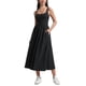 thumbnail image 1 of Vestido CRZ YOGA sin mangas con escote cuadrado y copas, negro, talla S, 1 of 7