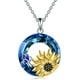 thumbnail image 1 of Collar girasol cristal plata 925, 1 of 3