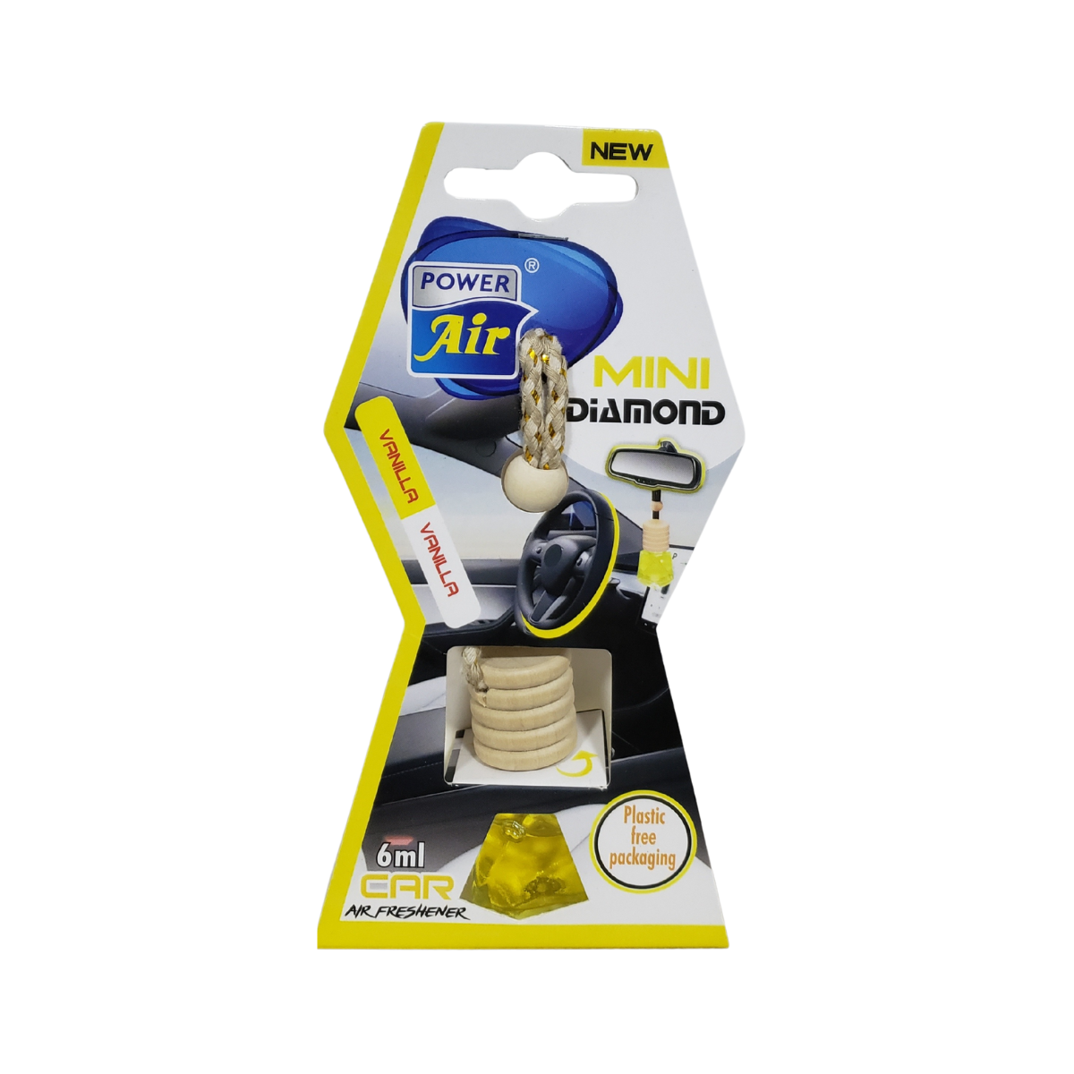 Aromatizador Vehiculo Power Air Mini Diamond Plus Vainilla