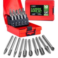 Juego De Fresas De Carburo Staten Tools, 10 Unidades, Doble Corte, Vástago De 6,35 Mm