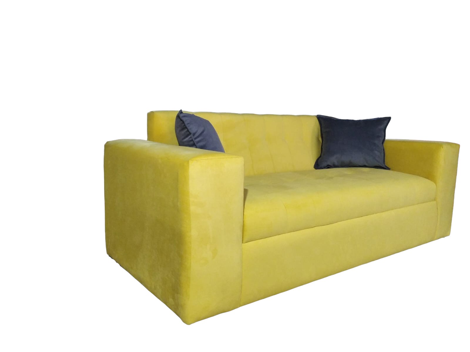 Diseños Valestrini - Sofa Tres Cuerpos Felpa Ocre