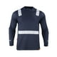 thumbnail image 1 of Polera Hibrida Cinta Reflectiva Manga Larga Azul Talla M, 1 of 3