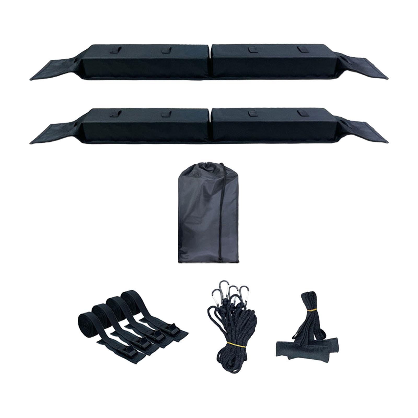 Magideal - Almohadillas Blandas Genéricas Para Portaequipajes De Techo De Automóvil, Portaequipajes Portátil Con 2 Correas De Sujeción Rápida, Fácil De Instalar