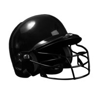 Magideal - Protector De Casco De Bateo De Béisbol Con Mascarilla Para Adultos, Deportes De Lanzamiento Rápido, Softbol, Equipo De Protección Transpirable Para Negro