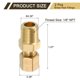 thumbnail image 2 of 2Pack Accesorio de Tubería de Latón, 1/8" OD x 1/8" NPT Macho Conector de Tubo de Compresión de Latón, Conector de Unión de Compresión de Latón, Adaptador de Acoplamiento Recto de Latón para Tubería, 2 of 6