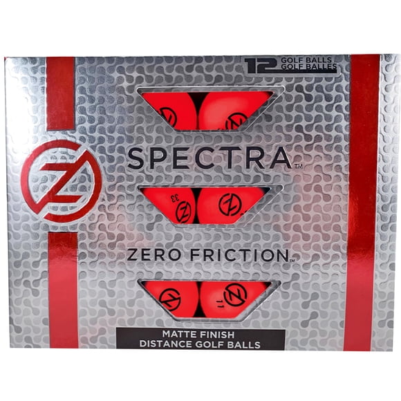 Pelotas de golf Zero Friction Spectra Neon Red (4 bolas)