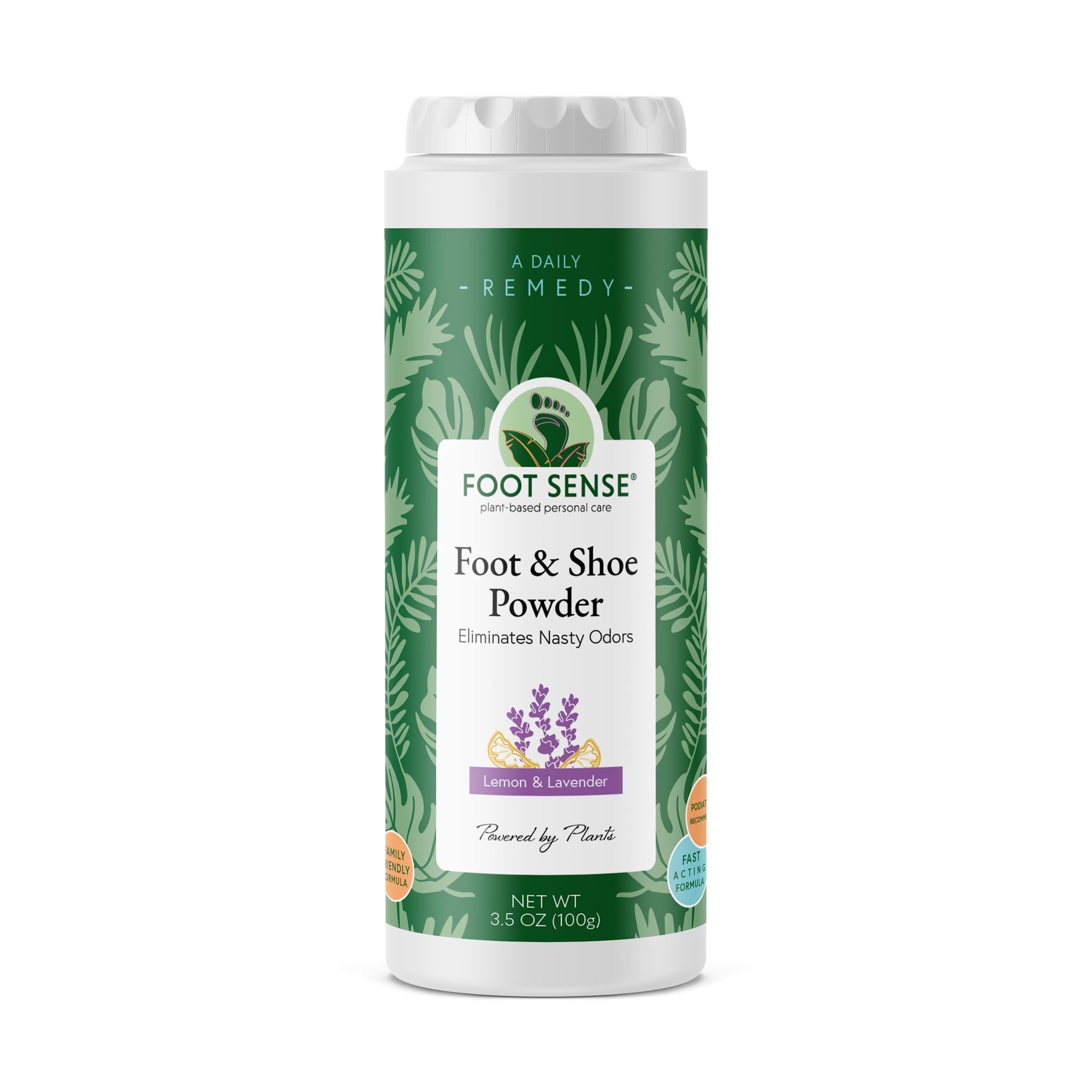 Desodorante Para Pies En Polvo Foot Sense All Natural, 6 Meses De Duración