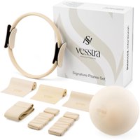 Set De Pilates Vesstra Signature Con Anillo, Pelota, Pesas Y Bandas