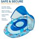 thumbnail image 5 of Flotador inflable de primavera para bebés, para nadar, toldo con forma de tiburón, 9-24 m, 5 of 7