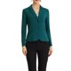 thumbnail image 1 of INSPIRE CHIC Blazer de trabajo para mujer con solapa, chaqueta de manga larga, traje blazer azul pavo real L, 1 of 6