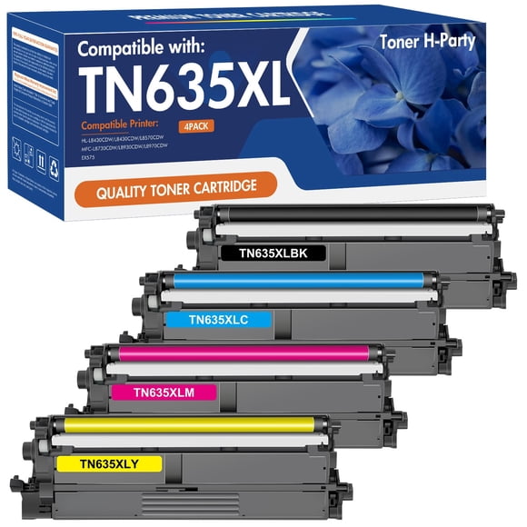 Kit de cartuchos de tóner compatibles H-Party TN635XL de 4 unidades