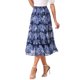 thumbnail image 4 of INSPIRE CHIC Falda Floral de Mujer con Volantes en Capas de Chifón Línea A Maxi Falda Azul Oscuro M, 4 of 6