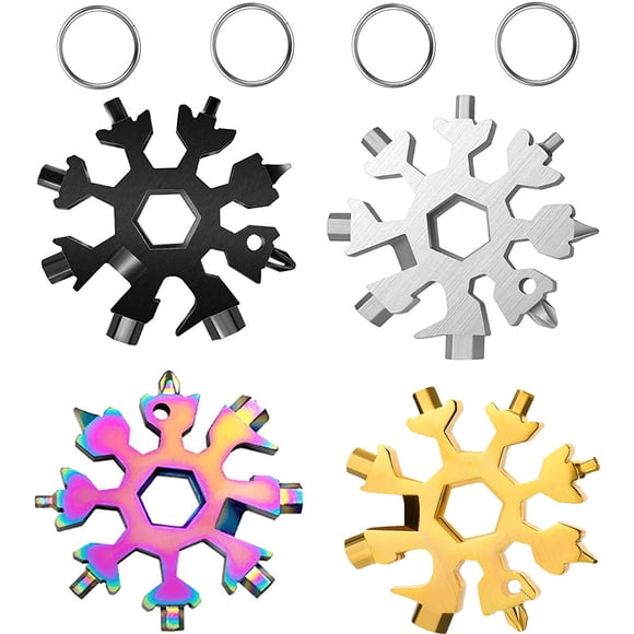Herramienta Multifuncional Copo de Nieve MISEDI 18 en 1 Acero Inoxidable Paquete de 4
