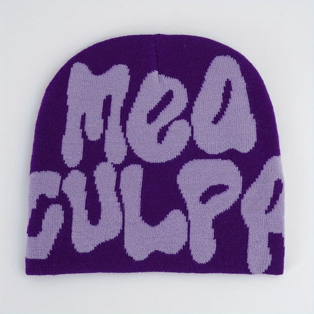 Hip Hop Knitted Beanie Cap Candy Color Y2K Skull Hat Elastic Foldable Women Trend Knit Hat Warm Beanies