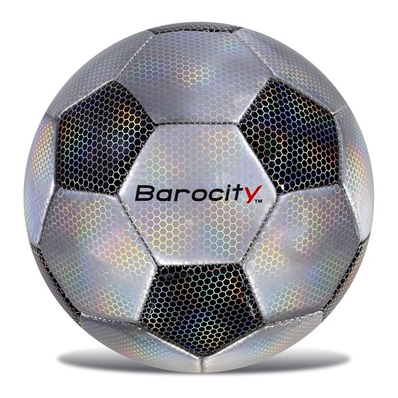 Balón de Fútbol Barocity Tamaño 5 Negro y Plateado