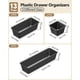 thumbnail image 2 of CADDY Canfanni Juego de organizadores de cajón de plástico de 13 piezas – Negro, 2 of 7