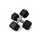thumbnail image 2 of Set 2 Mancuernas Hexagonales Fijas de Goma 7.5 kg Negra– Entrenamiento Funcional y de Fuerza, 2 of 3
