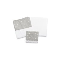 Juego De Sábana Para Cuna Pack And Play Y Cuna, 112 X 138 Cm, Gris, Garey