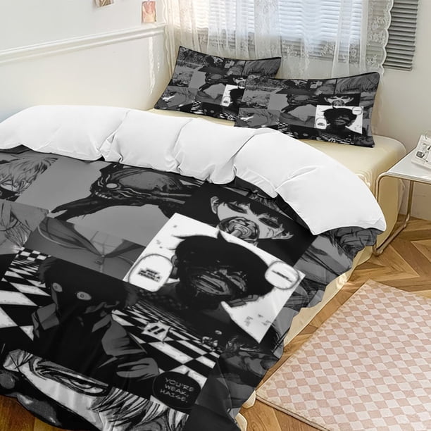 Tokyo Ghoul Anime Home Bed 3-piece Set Classic Japanese Anime Polyester Wash Student Dormitory Set