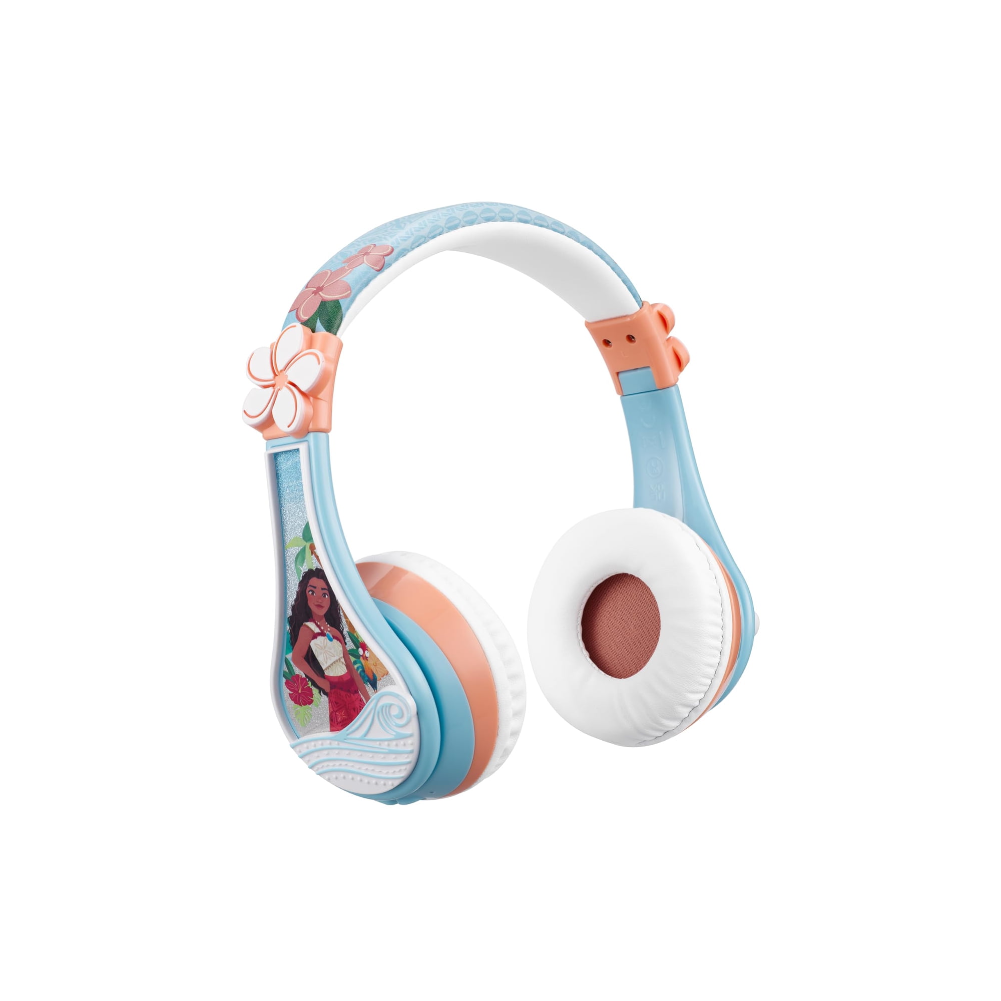 Auriculares Ekids Moana Wireless Con Micrófono Y Cable Auxiliar