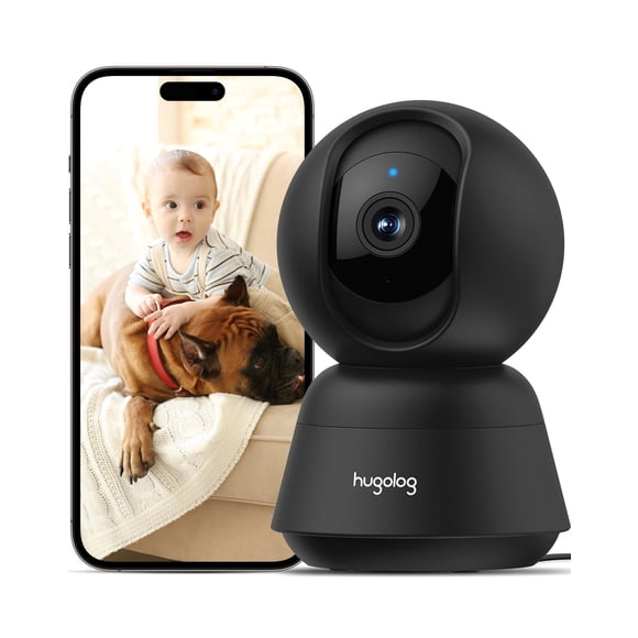 Cámara de seguridad Hugolog R6 2K de 3 MP para interiores con giro e inclinación con IA