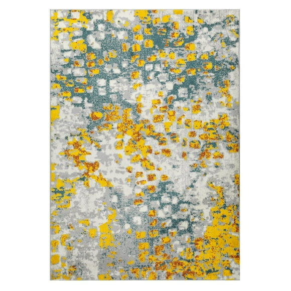 Alfombra Florida Amarilla 120 x 180 cm