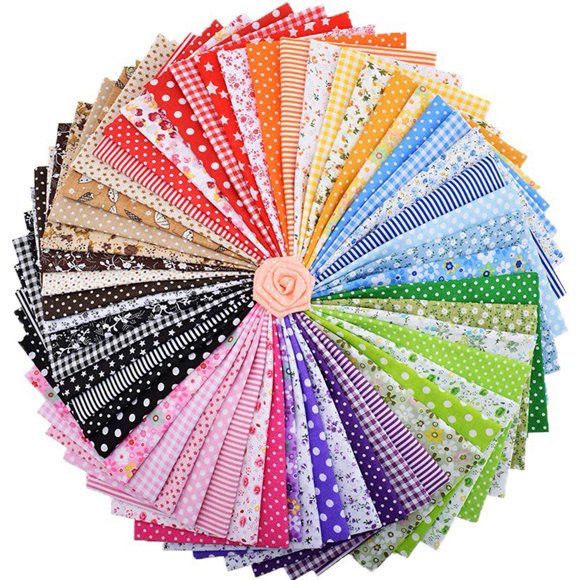 Cuadrados de Tela ZGXY 56 piezas 25 cm Multicolor DIY