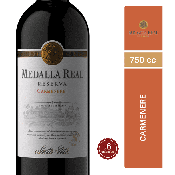 VINO MEDALLA REAL CARMENERE 750 x6
