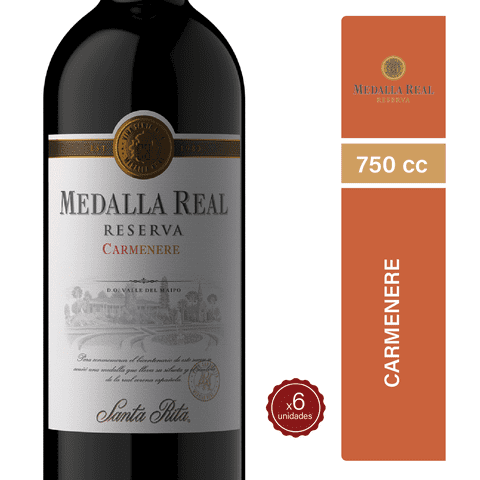 Medalla Real Reserva - Vino Medalla Real Carmenere 750 X6