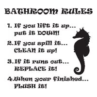 Rienda Libre Graphics - Decomural Bathroom Rules Bathroom Ws-41027