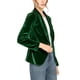 thumbnail image 4 of INSPIRE CHIC Blazer de Terciopelo para Mujer Color Sólido Cuello de Chal Una Botón Traje de Trabajo XL Verde, 4 of 7