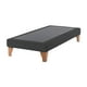 thumbnail image 1 of Base Elegante Cama Europea 1.5 Plaza 105x200 CM Gris Oscuro Felpa, 1 of 4
