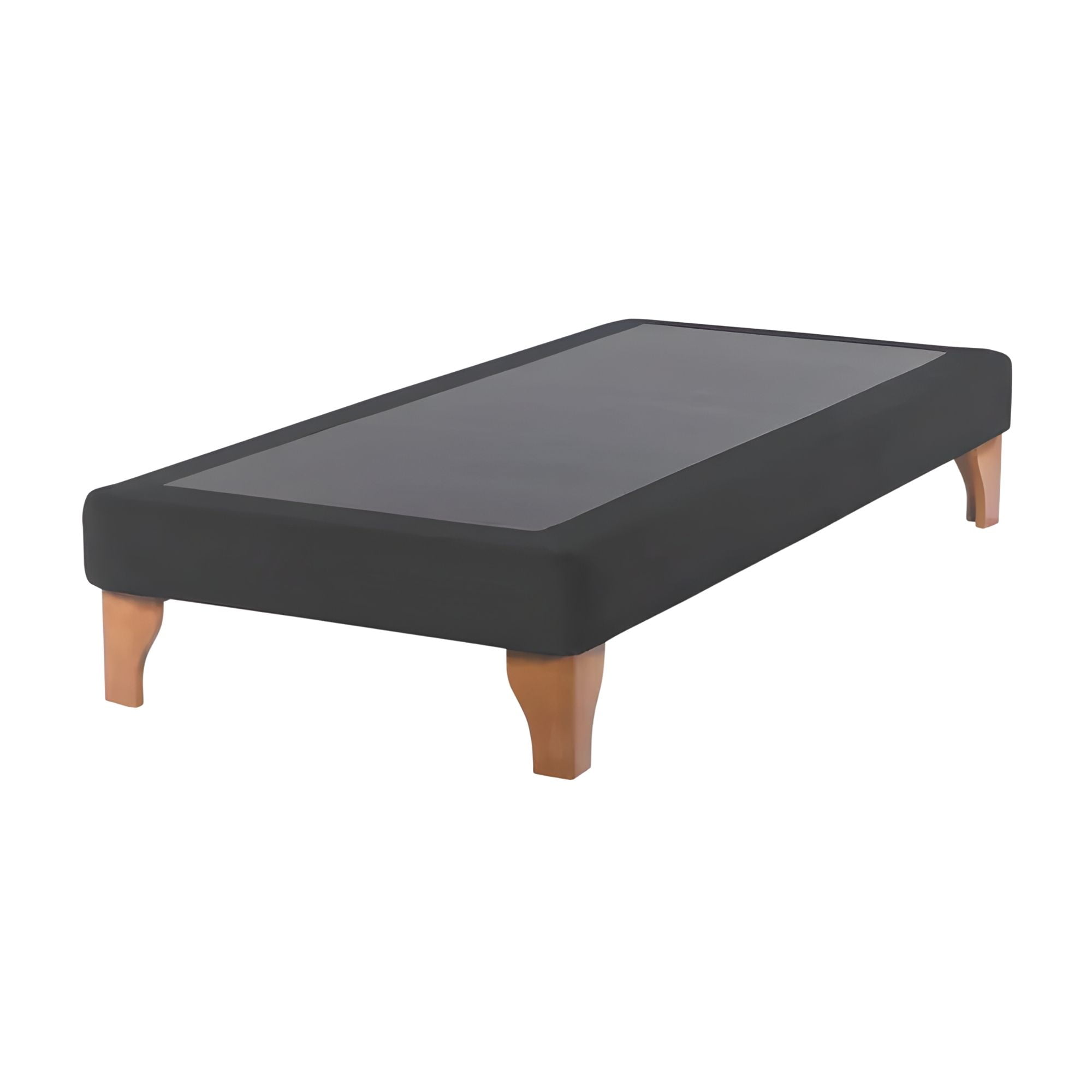 Importclick - Base Elegante Cama Europea 1.5 Plaza 105x200 Cm Gris Oscuro Felpa