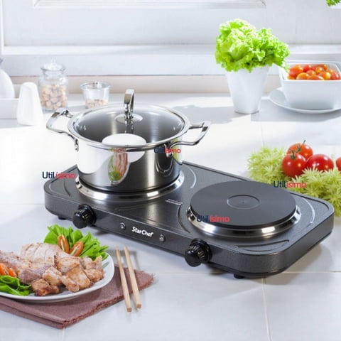Line - Cocina Eléctrica 2 Platos 2000W De Potencia Cocinilla Portátil
