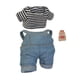 thumbnail image 2 of Conjunto De Ropa De Muñeca De Felpa De 15cm, Accesorios Para Fotos, Muñeca, Vestir, Camiseta, Pantalones Con Correa, Estilo M, 2 of 3
