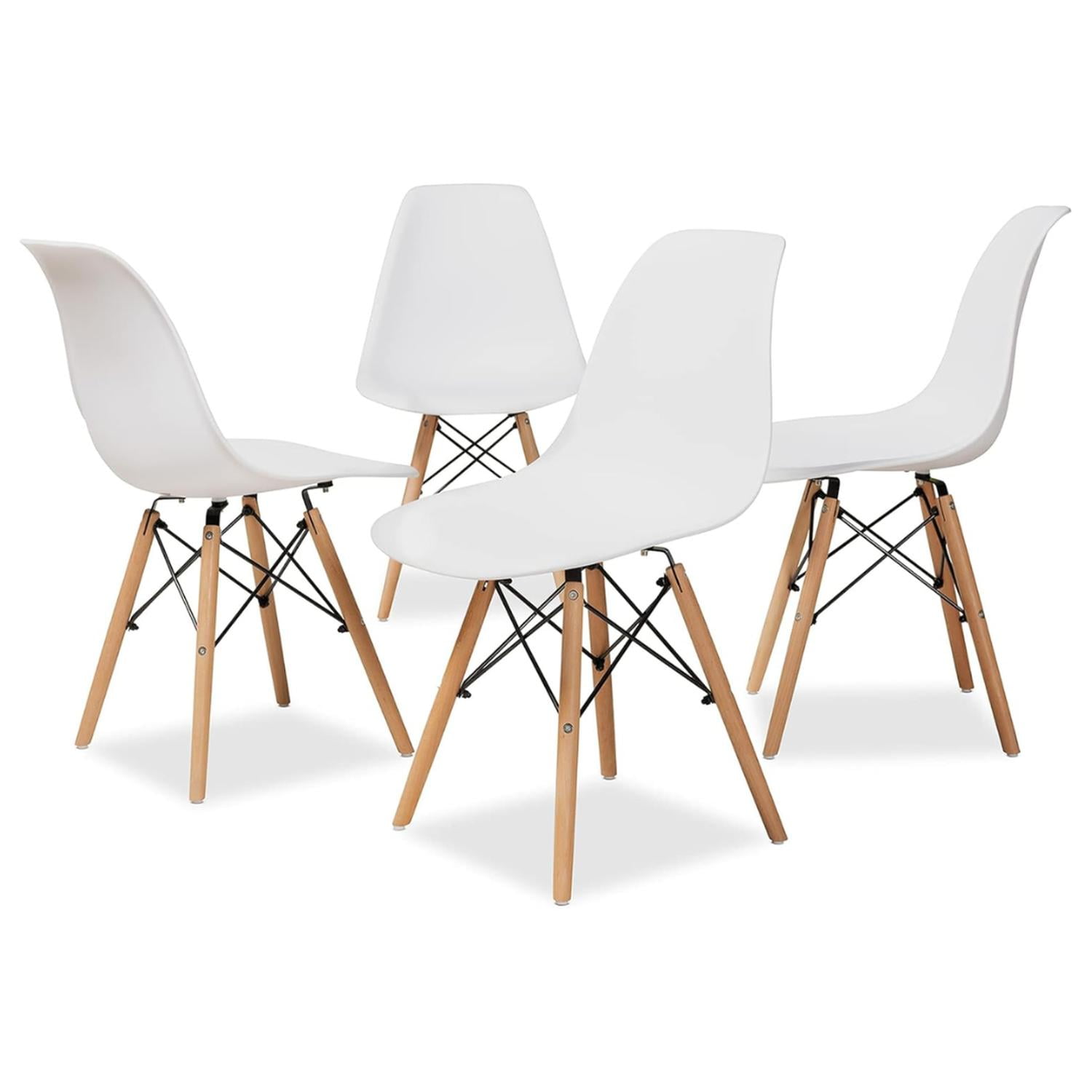 Pandalino - Pack 4 Sillas Eames Blancas Ideal Hogar Y Oficina