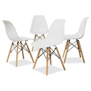 Pandalino - Pack 4 Sillas Eames Blancas | Ideal Hogar Y Oficina Blanco