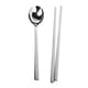 thumbnail image 2 of Palillos De Acero Inoxidable Coreano Cuchara Cubiertos Cubiertos Cubiertos Utensilios, 2 of 4