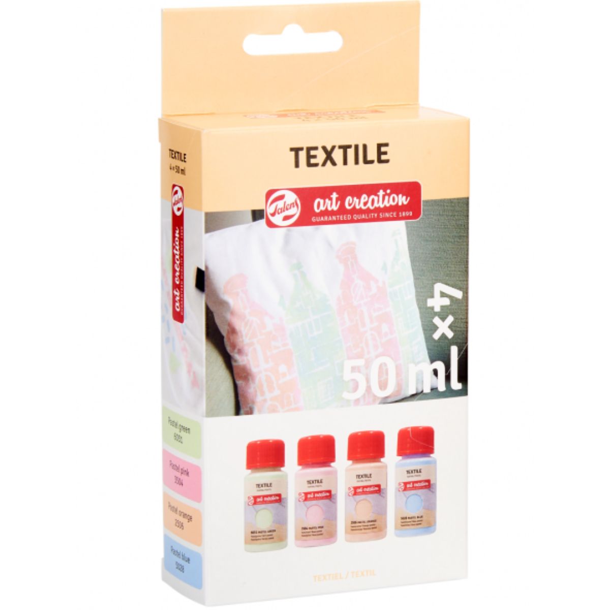 Pintura Textil Art Creation Set 4 Colores Pasteles 50Ml