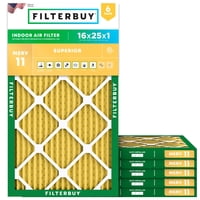 Filtro De Aire Filterbuy Merv 11 16X25X1 (Paquete De 6) Allergen Defense
