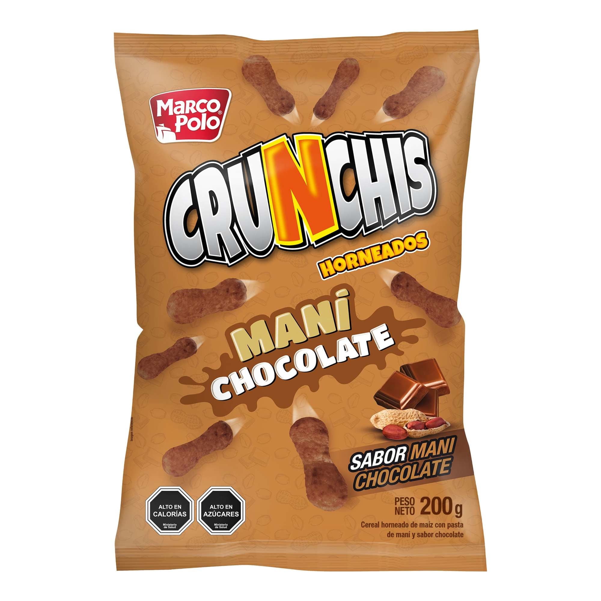 Suflés Crunchis Maní Chocolate 200 g Marco Polo