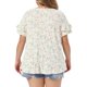 thumbnail image 5 of Agnes Orinda Blusas de Verano Casual de Talla Grande para Mujer con Estampado Floral, Cuello en V y Mangas con Volantes 4X Blanco, 5 of 8