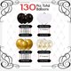 thumbnail image 3 of Kit de arco de globos A Archloon de 134 piezas, negro y dorado, 3 of 8