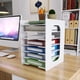 thumbnail image 1 of Organizador de papel Natwind de 7 niveles para escritorio de PVC blanco, 1 of 8
