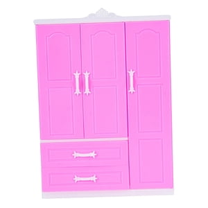 Magideal - Ropa De Muñeca Armario Muñeca Almacenamiento Ropa Armario Simulación Casa De Muñecas Decoración Con Cajón Armario De Muñecas Decoración De Dormitorio
