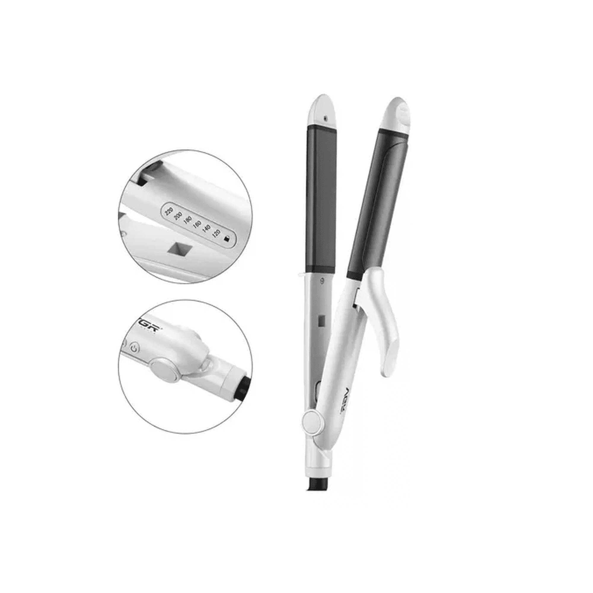 Plancha De Cabello Vgr Vgr-558 Blanca